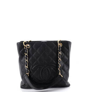 Chanel Petite Shopping Tote Quilted Caviar